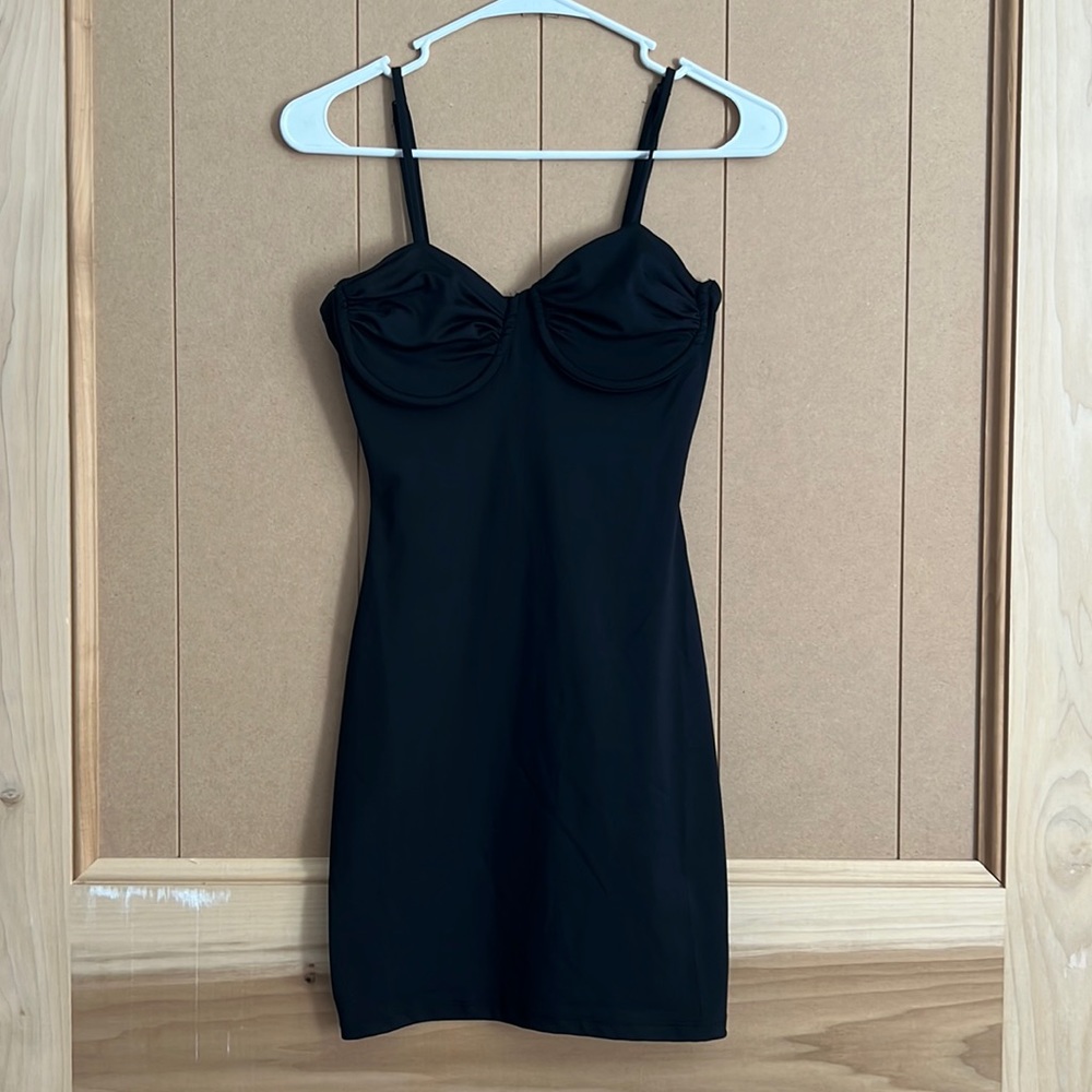 Mini Black Underwire Dress